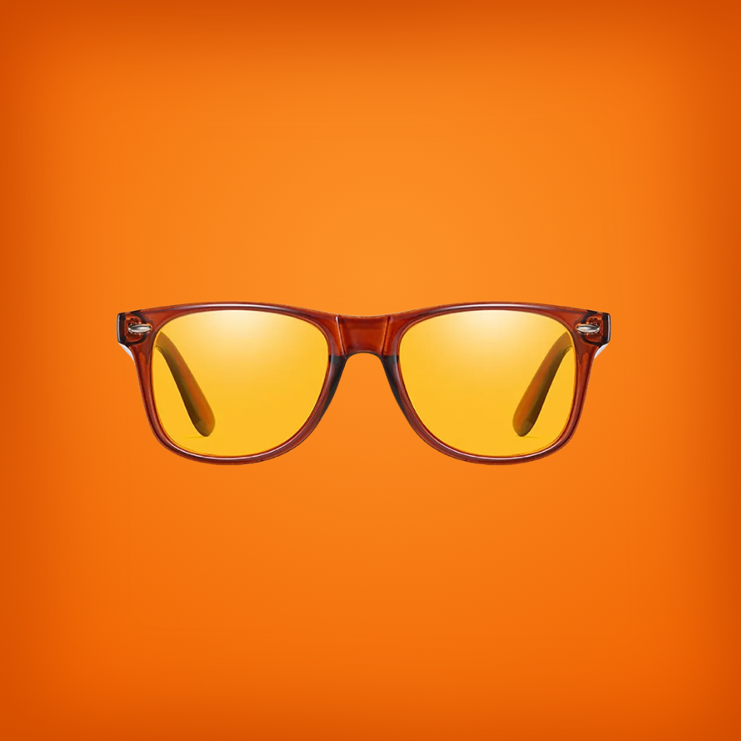 Orange Brille - Kastanie
