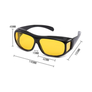 Orange Nachtfahr- und Sonnenbrille inkl. Etui