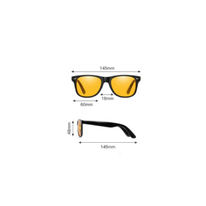 Orange Brille - Schwarz