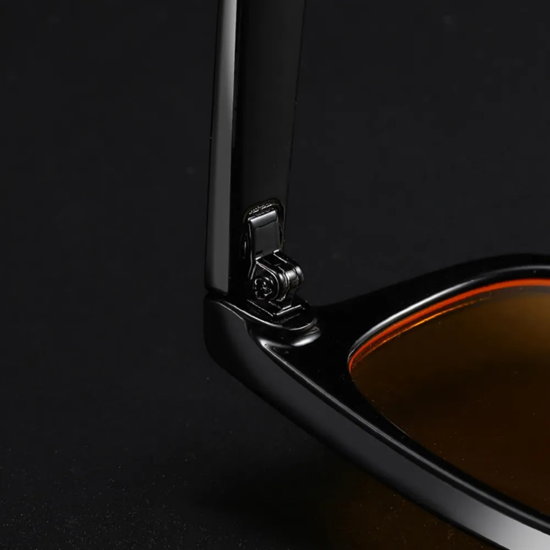 Orange Brille - Schwarz