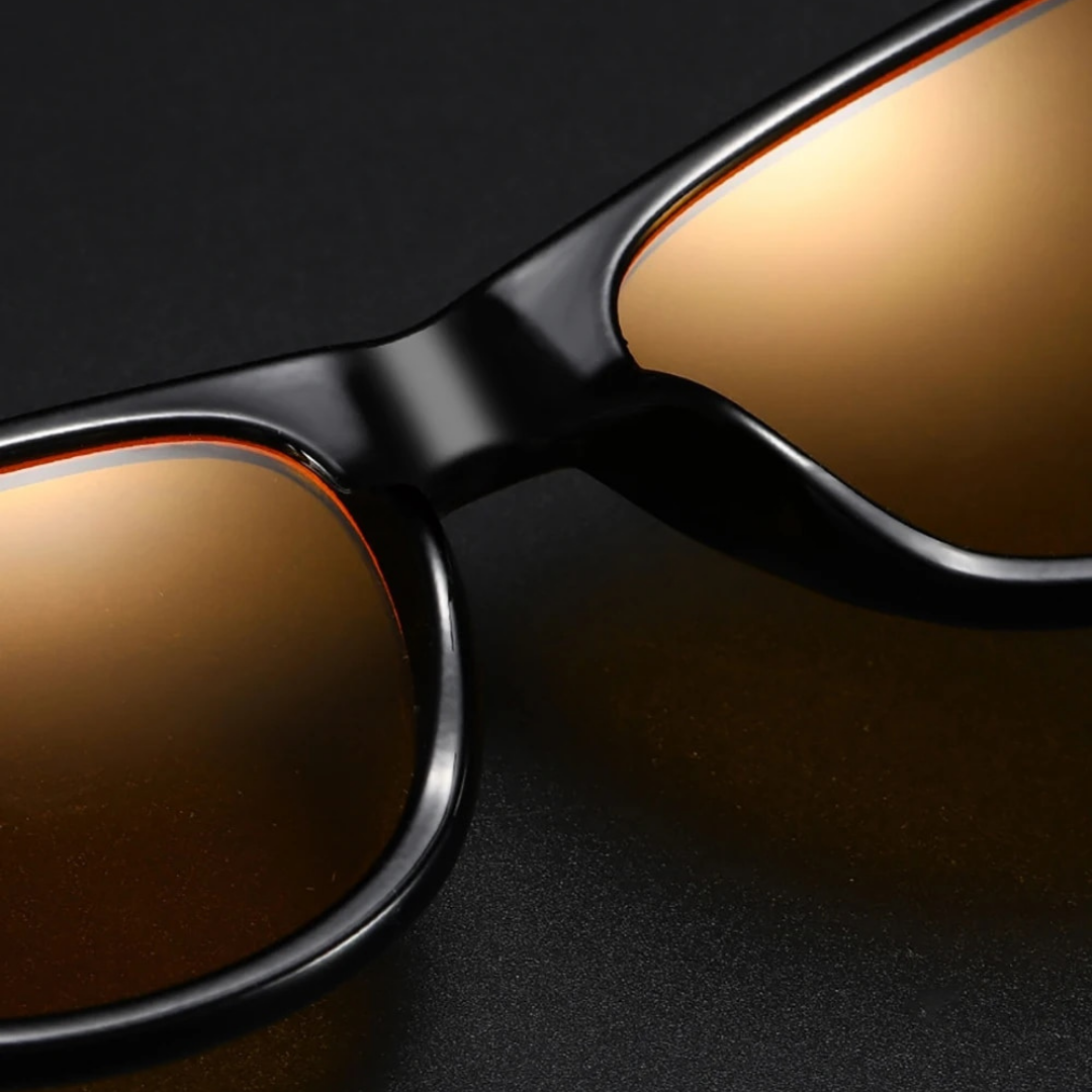 Orange Brille - Schwarz