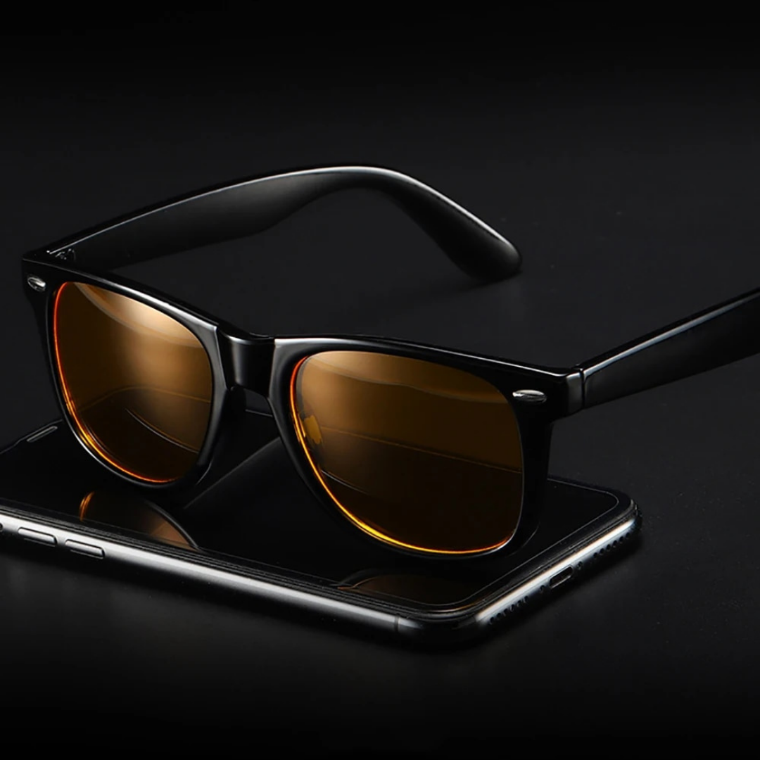 Orange Brille - Schwarz