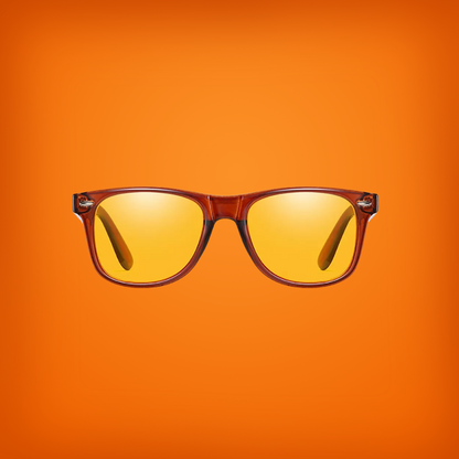 Orange Brille - Kastanie
