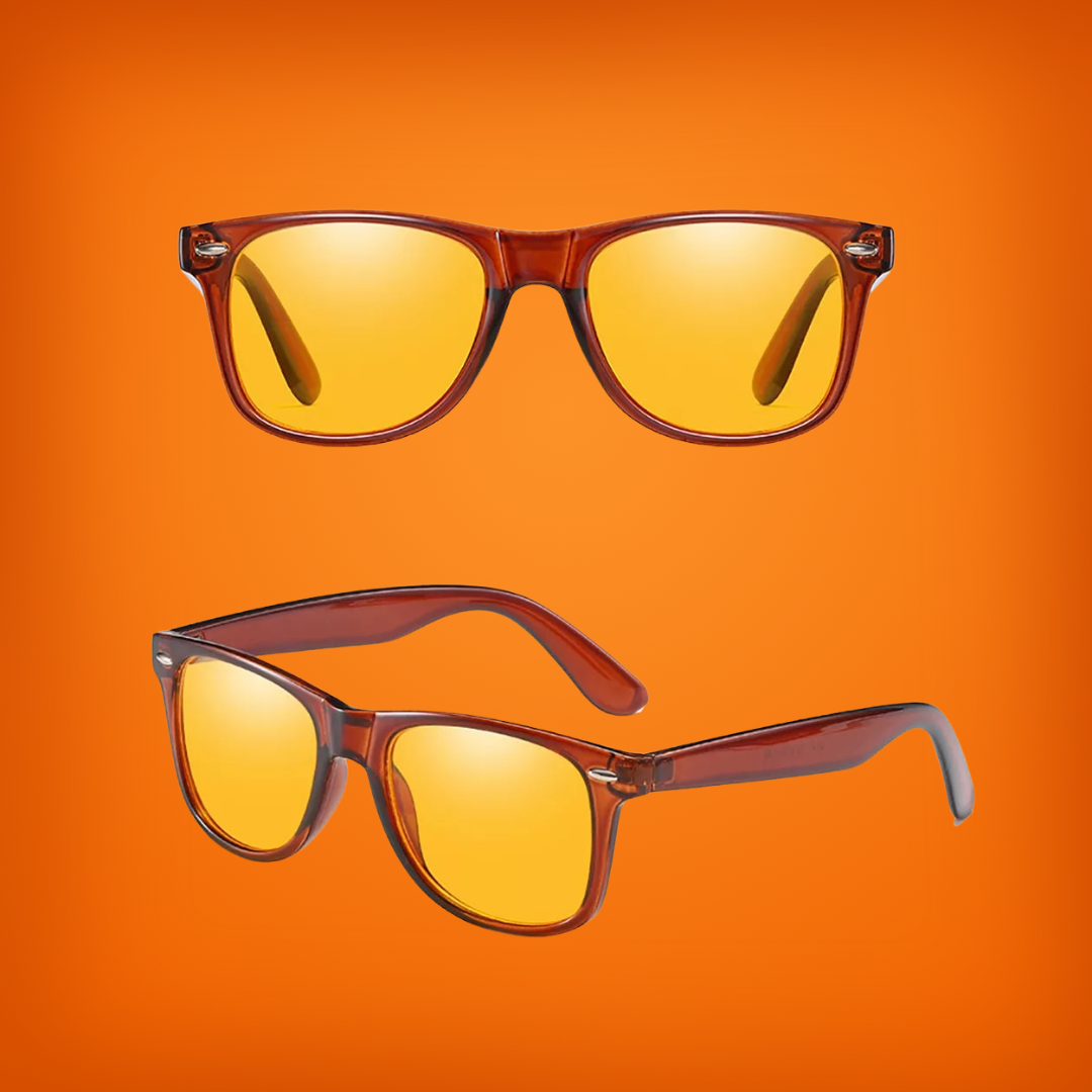 Orange Brille - Kastanie