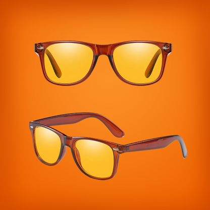 Orange Brille - Kastanie