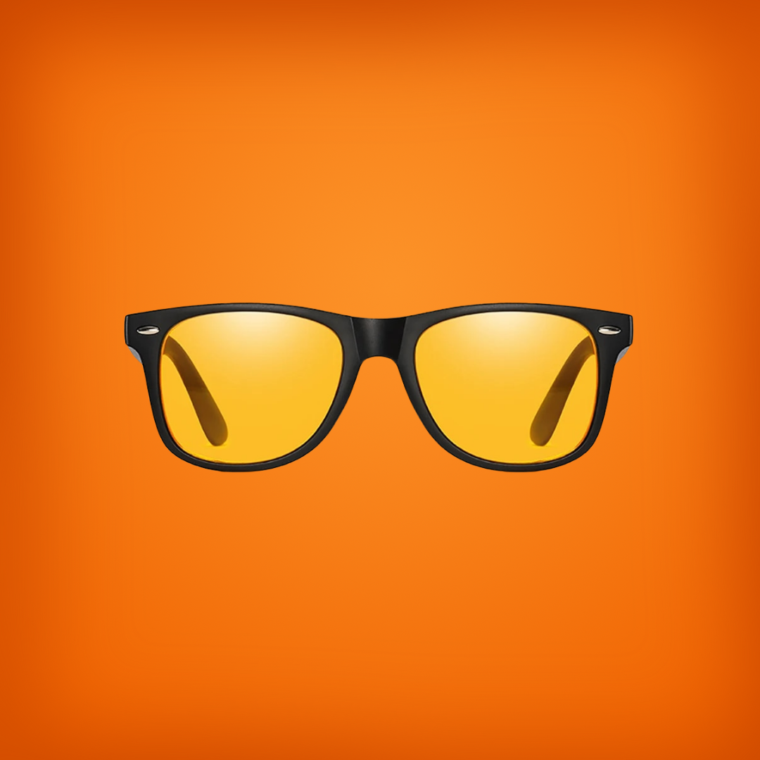Orange Brille - Schwarz
