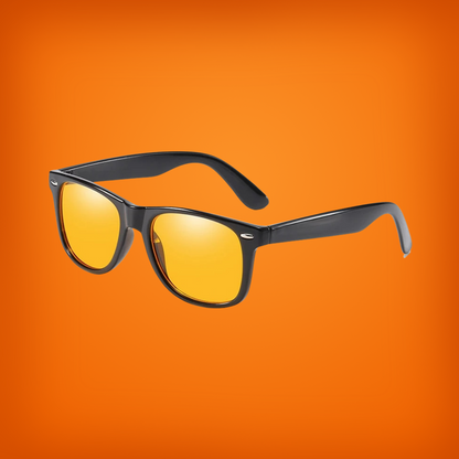 Orange Brille - Schwarz